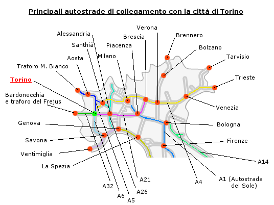 Cartina delle Autostrade